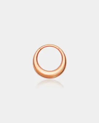 Fake Gauged Hinged Segment Septum Ring - Rose Gold / 16G / 10mm