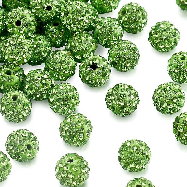 Polymer Clay Pave Rhinestone Beads