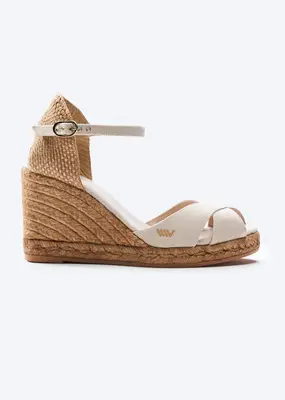 Aiguablava Canvas Espadrille Sandal Wedges | Color: Beige | Size: 7