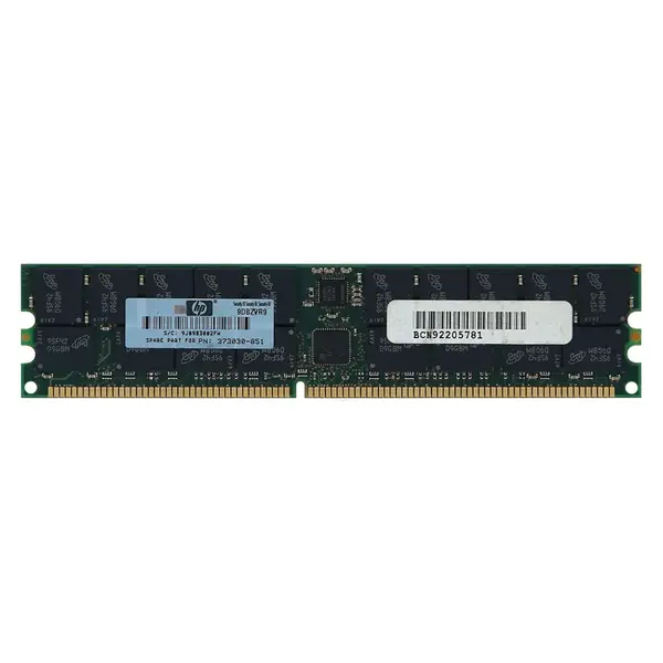 HP 373030-851 | 2GB DDR-400MHz PC3200 ECC Registered RDIMM CL3 2Rx4 2.5V 184-Pin Memory Module