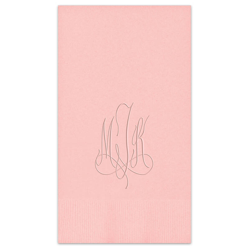 Roberta Monogram Guest Towel - Embossed