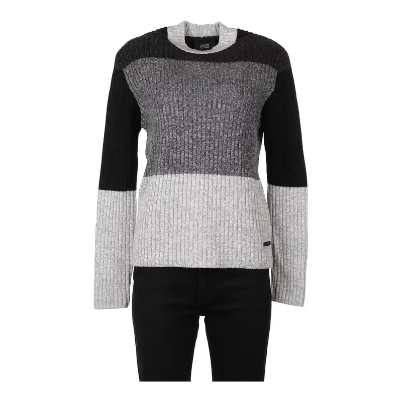 Cavalli Jumper - Large Grey Cotton