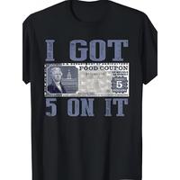 Casual Style | Men's Large Size Casual T-Shirt, 100% Cotton Crew Neck, Printed with Banknote Letters, Short Sleeves, Loose Ve...