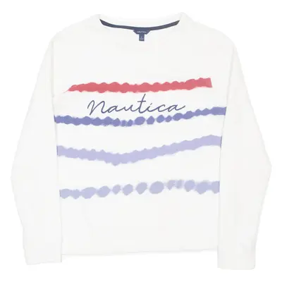 NAUTICA Womens Sweatshirt White S