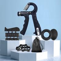 5 PCS Grip Trainer Fitness Set - Forearm Grip Adjustable Resistance Hand Grip - Finger Exerciser, Grip Rings and Stress Reduc...