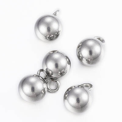 Tarnish Resistant 304 Stainless Steel Sphere Charms
