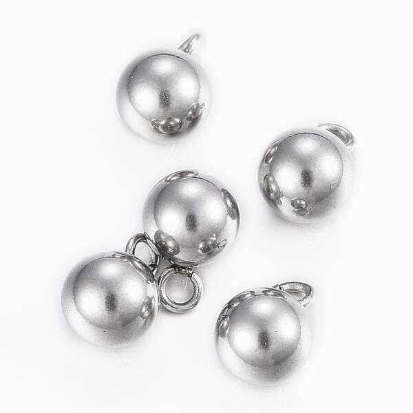 Tarnish Resistant 304 Stainless Steel Sphere Charms