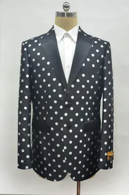 Fashion-4#  Black/White - Mens Wholesale Blazers