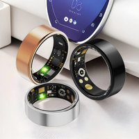 4 colors, sizes 7-12, smart rings, smart health rings for men and women, fitness tracker with heart rate, blood oxygen, blood...