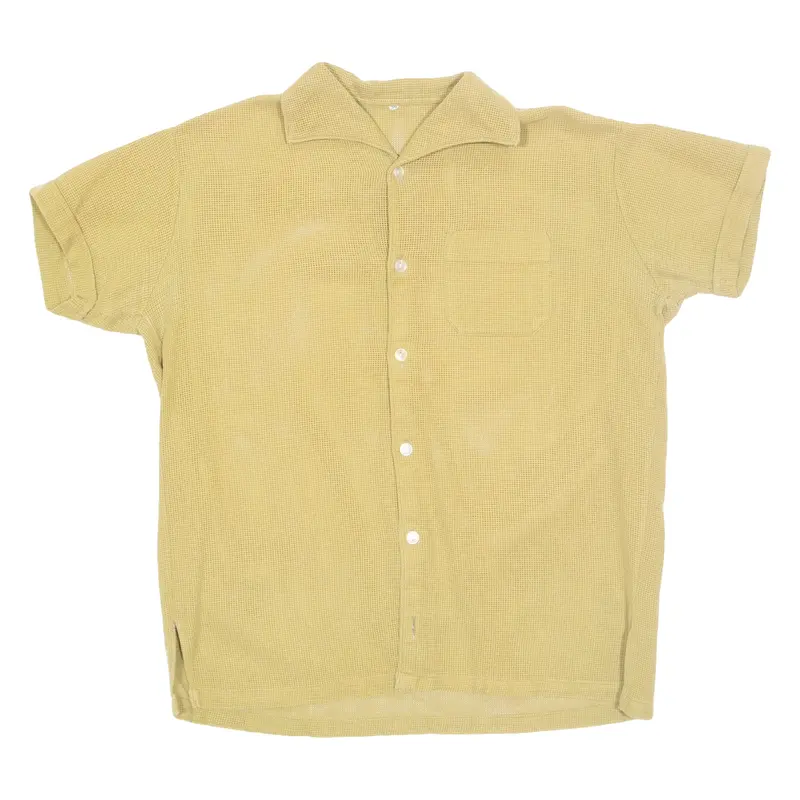 Mens Plain Shirt Brown S