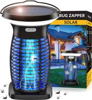 AUKFA Solar Bug Zapper Outdoor Indoor Waterproof,  solar powered Electric insect catcher with Panel Sensor,  Mosquito Zapper ...