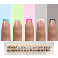 Tip Press On Nails, 150 count Press On Nails Short Square,  Soft Gel  Tips, Pre-shaped No Need to File 3 in 1 Tips,  Nails fo...