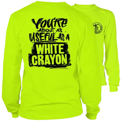 White Crayon - Long Sleeve Hi-Vis T-Shirt