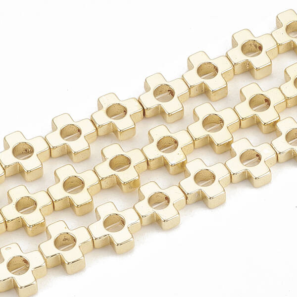 Electroplate Non-magnetic Synthetic Hematite Beads Strands
