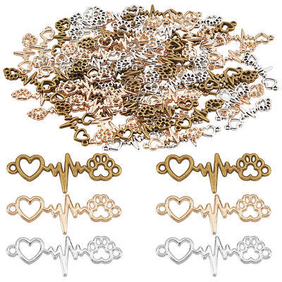 120Pcs 3 Colors Zinc Alloy Link Connectors