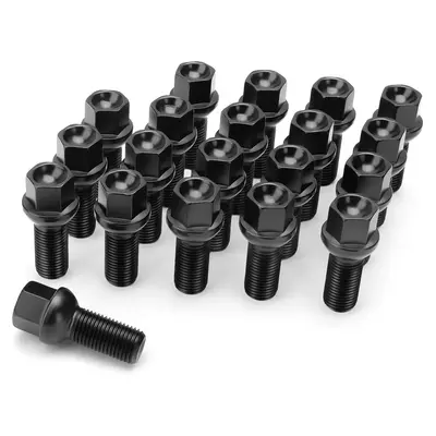 20 PCS M14x1.5 Lug Bolts Ball Seat 28MM For AUDI MERCEDES - KSP Performance