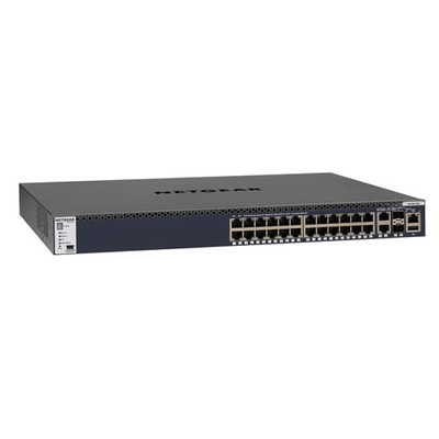 Netgear GSM4328S-100NES | Prosafe M4300 Series M4300-28G 24 x RJ-45 Ports 1000Base-T + 2 x SFP+ Copper Ports + 2 x SFP+ Ports...