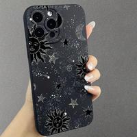 Star & Moon Pattern Phone Case, Anti-drop Cellphone Protective Case, Total Protective Shockproof Mobile Phone Cover for iPhon...