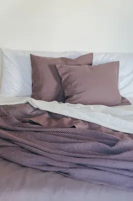 Linen pillowcase in Dusty Lavender | Size: EU IKEA