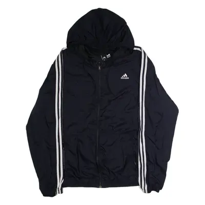 ADAM LIPPES Mens Rain Jacket Black Hooded XL