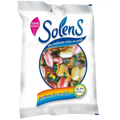 Solens Rainbow Candies - Tutti Frutti Flavor - Sugar Free 100g