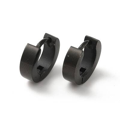 Polishing 304 Stainless Steel Hoop Earrings