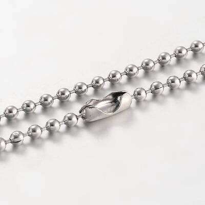Tarnish Resistant Stainless Steel Ball Chains Necklace
