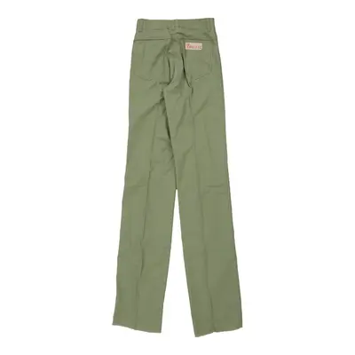 College Trousers - 25W 37L Green Cotton