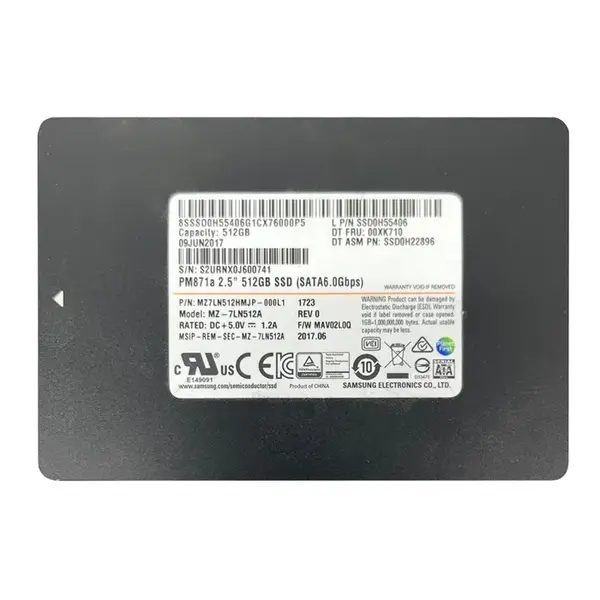 SSD0H55406 Lenovo 512GB TLC SATA 6GB/s 2.5-Inch Internal Solid State Drive