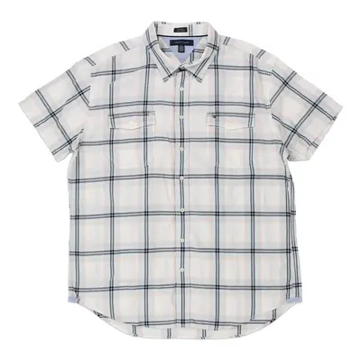 Tommy Hilfiger Checked Short Sleeve Shirt - 2XL White Cotton