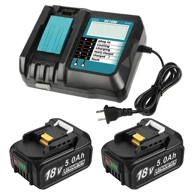 Amityke 18v 5.0Ah Battery Replacement for Makita Battery with DC18RF Charger Set, Compatile with Makita 18V Cordless Power To...