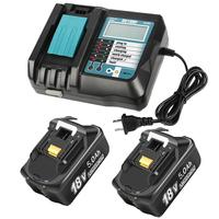 Amityke 18v 5.0Ah Battery Replacement for Makita Battery with DC18RF Charger Set, Compatile with Makita 18V Cordless Power To...