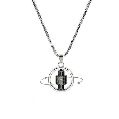 Alloy Rotating Pendant Necklaces