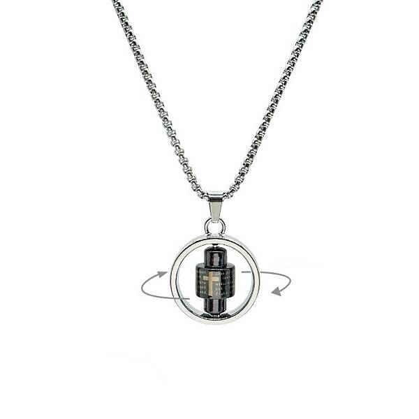Alloy Rotating Pendant Necklaces