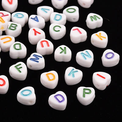 Opaque White Acrylic Beads