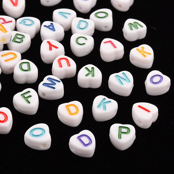 Opaque White Acrylic Beads
