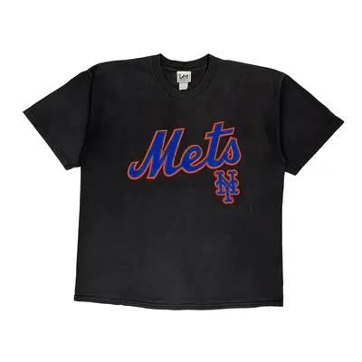 Mets Lee Sport Mlb T-Shirt - Large Black Cotton