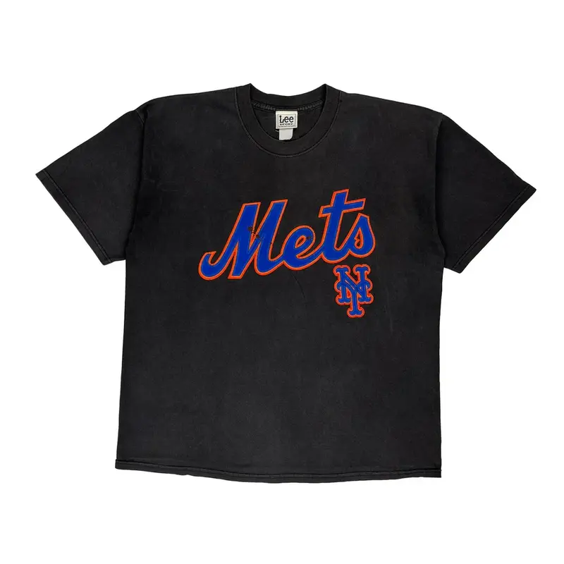 Mets Lee Sport Mlb T-Shirt - Large Black Cotton