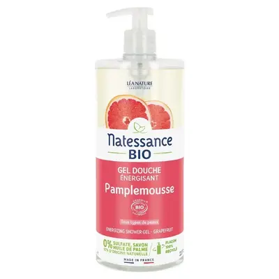 Natessance - Energisant Gel Douche - Organic Pamplemousse 1L