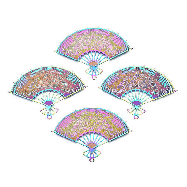 Ion Plating(IP) 304 Stainless Steel Filigree Pendants