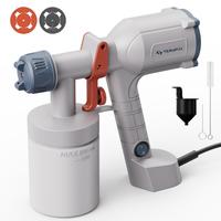 Tilswall HVLP Paint Sprayer Ultra-Light Electric Spray Gun with 20 FL OZ Detachable Cup, 2 Nozzles & 3 Patterns, Perfect for ...