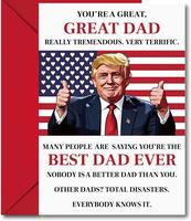 Father day gift Funny Trump Fathers Day Card, Happy Birthday Cards Humor Gift from Son Daughter or Kids – Hilarious & Heart...