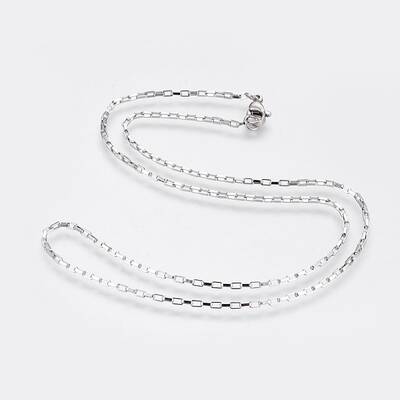 Non-Tarnish 304 Stainless Steel Box Chain Necklaces