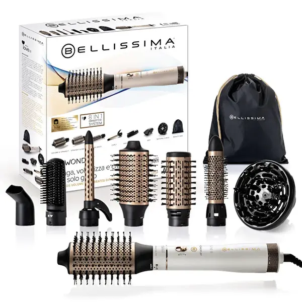 Bellissima Air Wonder 11847 8 In 1 Hair Dryer Curling Iron 11847 1 Pc