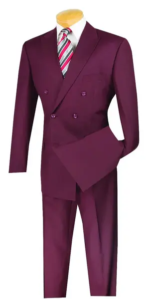 Vinci Men's Executive Double-Breasted 2-Piece Suit