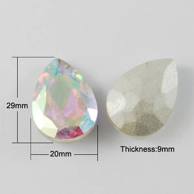 Glass Point Back Rhinestone