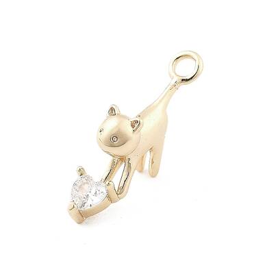 Brass Micro Pave Cubic Zirconia Pendants