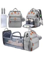 Cute Diaper Bag Backpack with Changing Station, Multifunction Large Capacity Backpack, Lightweight Foldable Mesh Backpack, Po...