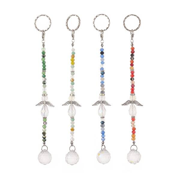 Angel & Teardrop Clear Glass Suncatchers