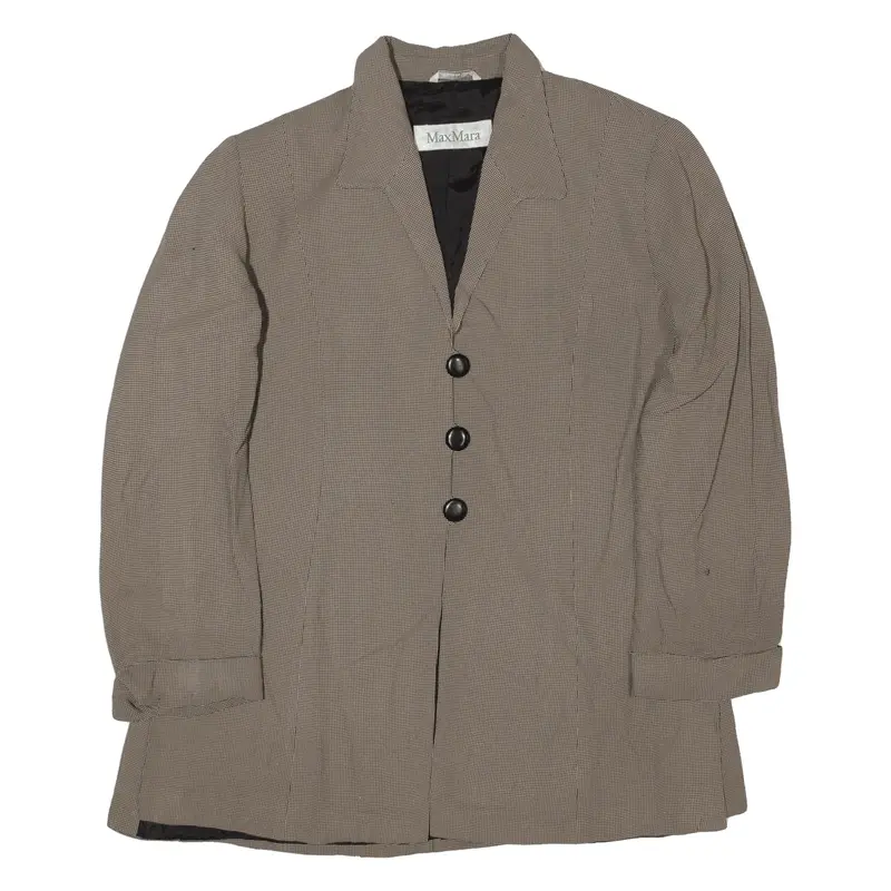 MAX MARA Blazer Jacket Beige Viscose Womens UK 12
